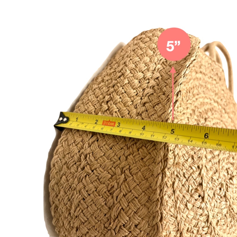 sunflower knit top XL, yellow knit top XL, round straw tote bag - Picture 4 of 12